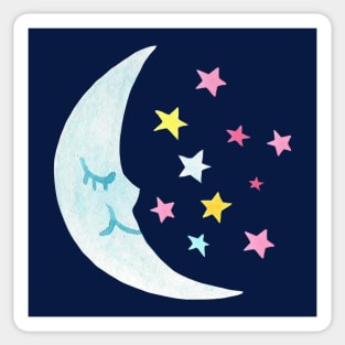 Moon and stars Sticker